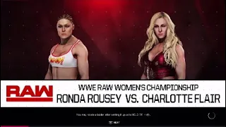 Wwe Raw Womens title goldrush Final Ronda Rousey vs Charlotte Flair