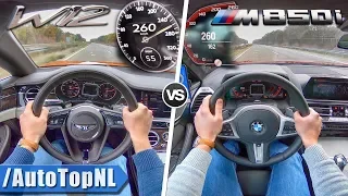 BMW 8 Series M850i vs Bentley Continental GT W12 0-250km/h SOUND & AUTOBAHN POV by AutoTopNL