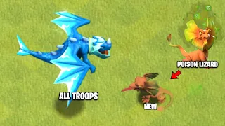 Poison Lizard Vs Max Troops & All Heroes | New Pet Gameplay - Clash of clans