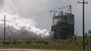 NASA conducts final engine test for Artemis V