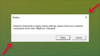 Roblox - Failed To Download Or Apply Critical Settings  - Please Check Your Internet Connection-2023