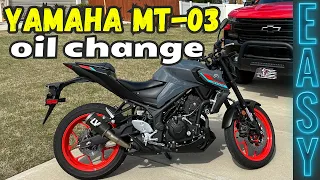 2021 Yamaha MT-03 Oil Change