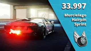 (Club Clash Defense) Murcielago Hairpin Sprint - 33.997 | Asphalt 9