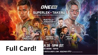 Will Takeru win? One 165 Takeru vs Superlek Full Card Preview and prediction