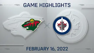 NHL Highlights | Wild vs. Jets - Feb. 16, 2022