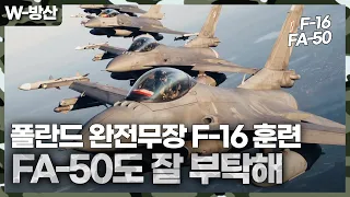 [W-방산] FA-50 수입하는 폴란드 F-16 공중 훈련 최초 공개