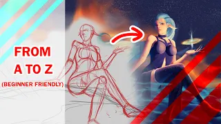 Digital Painting Process Explained From A to Z ✨ | Beginner Friendly!