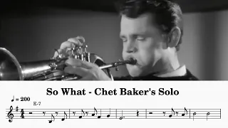 Chet Baker - So What transcription