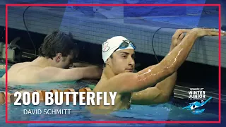 David Schmitt First in Men's 200 Butterfly | 2022 Speedo Winter Junior Championships West