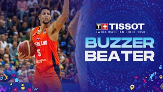 From HALF-COURT! 🤯🏀 Leon WILLIAMS 🇳🇱 | TISSOT Buzzer Beater vs. Poland | FIBA #EuroBasket 2022