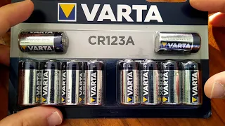 Распаковка батареек Varta CR 123A Lithium из Rozetka
