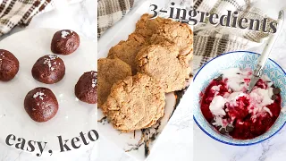 3 Ingredient Desserts | healthy, low carb, gluten free recipes