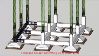 Animation video for sub structure detailing | RCC building