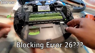 How to change the cleaning head module on a Irobot error 26 blocking problem