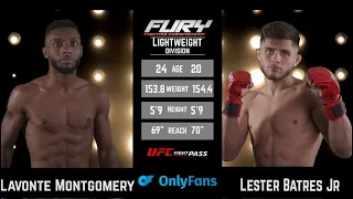 FURY CHALLENGER SERIES 4 LAVONTE MONTGOMERY VS LESTER BATRES JR