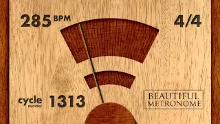285 BPM 4/4 Wood Metronome HD
