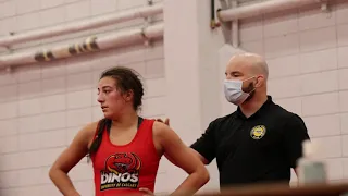 2021 Dinos Invitational WW50kg Maya Johnston (University of Calgary) vs Calista Espinosa (BCWA)