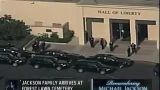 Jackson Family Arrives At Forest Lawn Cemetery