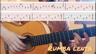 Falseta por #rumba de Picado y pulgar. composición mía con #tabs #tutorial