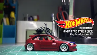 Custom Hot Wheels HONDA Civic TYPE R (EK9) Simply Widebody Kit Style