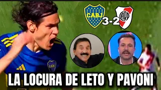 Locura de Leto y Pavoni Boca vs River 3-2 Copa de la Liga Profesional