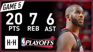 Chris Paul Full Game 5 Highlights Warriors vs Rockets 2018 NBA Playoffs WCF - 20 Pts, 7 Reb, 6 Ast!