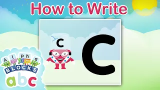 @officialalphablocks - Learn How to Write the Letter C | Curly Line | How to Write App