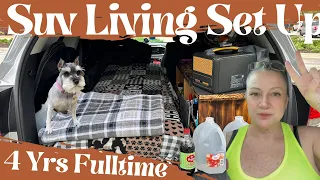 Suv Living Set Up 2024 | 4 Years Full Time On The Rd | My New Box | Simple Nomad Life