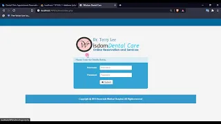 Dental Clinic Appointment Reservation System in PHP DEMO