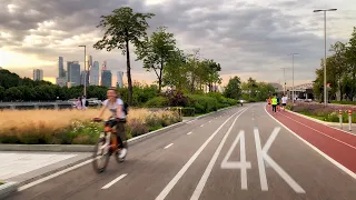 4K Evening bike ride in Moscow