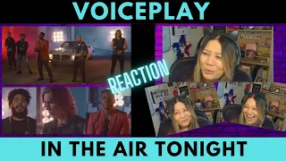 Reaction with Angie - In The Air Tonight - VoicePlay ft J.None (acapella) Phil Collins Cover