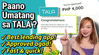 PAANO UMUTANG SA TALA APP | APPROVED AGAD  IN JUST A MINUTE | STEP BY STEP | Riencyll Cabile