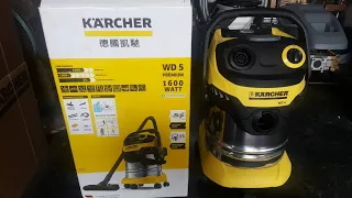 KARCHER德國凱馳WD5 乾濕兩用吸塵器(吸塵吹塵兩用)(手動振塵)(台南徠溢)