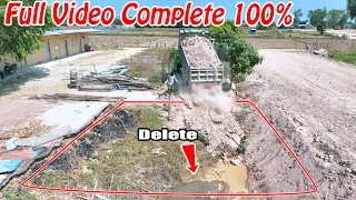 Perfectly Great Project! Full Video Process Complete 100% Fill the land Delete Pond By Dozer Komatsu
