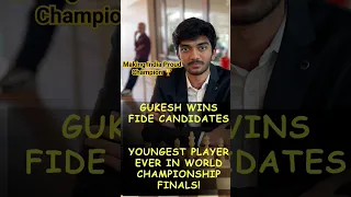 17 Year Old Indian Chess Prodigy D Gukesh Makes History, Wins FIDE Candidates 2024 #chessgrandmaster