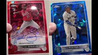 2022 Topps Chrome Break (2/1/23) HUNTER GREENE RED SAPPHIRE AUTO #1/5!