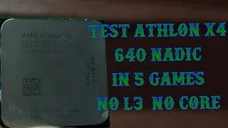 Test Athlon II x4 640 in 5 games and bencmark #No L3 #No core unlock