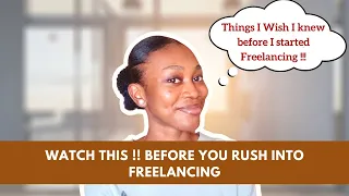 Freelancing Tips For Beginners | What I Wish I knew Before I Got Into Freelancing