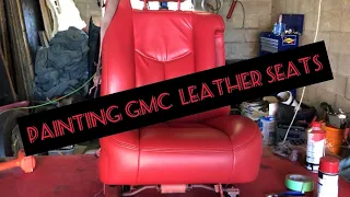 Painting GM Leather Seats Red!