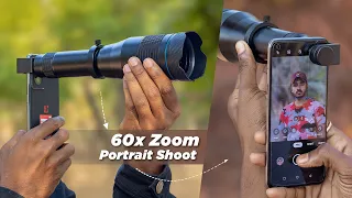 Portrait Photoshoot using 60x Super Zoom Lens for Mobile | 60X HD Mobile Telephoto Lens