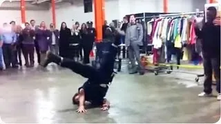 NYPD Cop Tears it Up | Street Performer Break Dance BATTLE