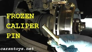 Frozen Stuck Seized Caliper Pin Removal HD (Failure & Success =D)