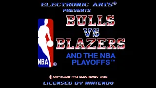 SNES Longplay [671] Bulls vs. Blazers and the NBA Playoffs (US)