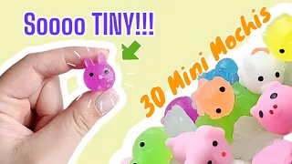 ASMR| Unwrapping 30 MINI Mochi Squishies! Sooo...tiny!