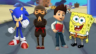 Sonic Dash 2: Sonic Boom vs Subway Surfers vs Paw Patrol Runner vs SpongeBob: Sponge on the Run