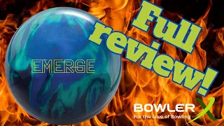 Ebonite Emerge Hybrid Bowling Ball | BowlerX Full Uncut Review on a Challenge Pattern w JR Raymond