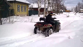Квадроцикл Русская Механика (RM650-2) покоряет сугробы