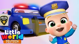 Das Polizeiauto | Kinderlieder für Kleinkinder | Niko und Nina | Little World Deutsch