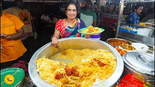 Famous Laxmai Aunty Selling Chicken Dum Biryani Making Rs. 150/- Only l Vijaywada Street Food