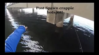 1 HOUR of POST SPAWN CRAPPIE on BRIDGES! With and without livescope!